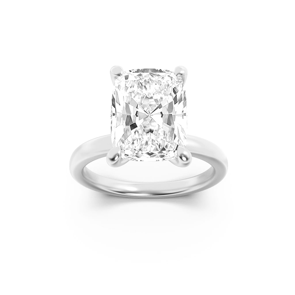 Hidden Halo Anniversary Ring in White Gold