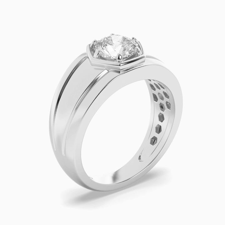 Flower Petal Side Stone — Round — alt