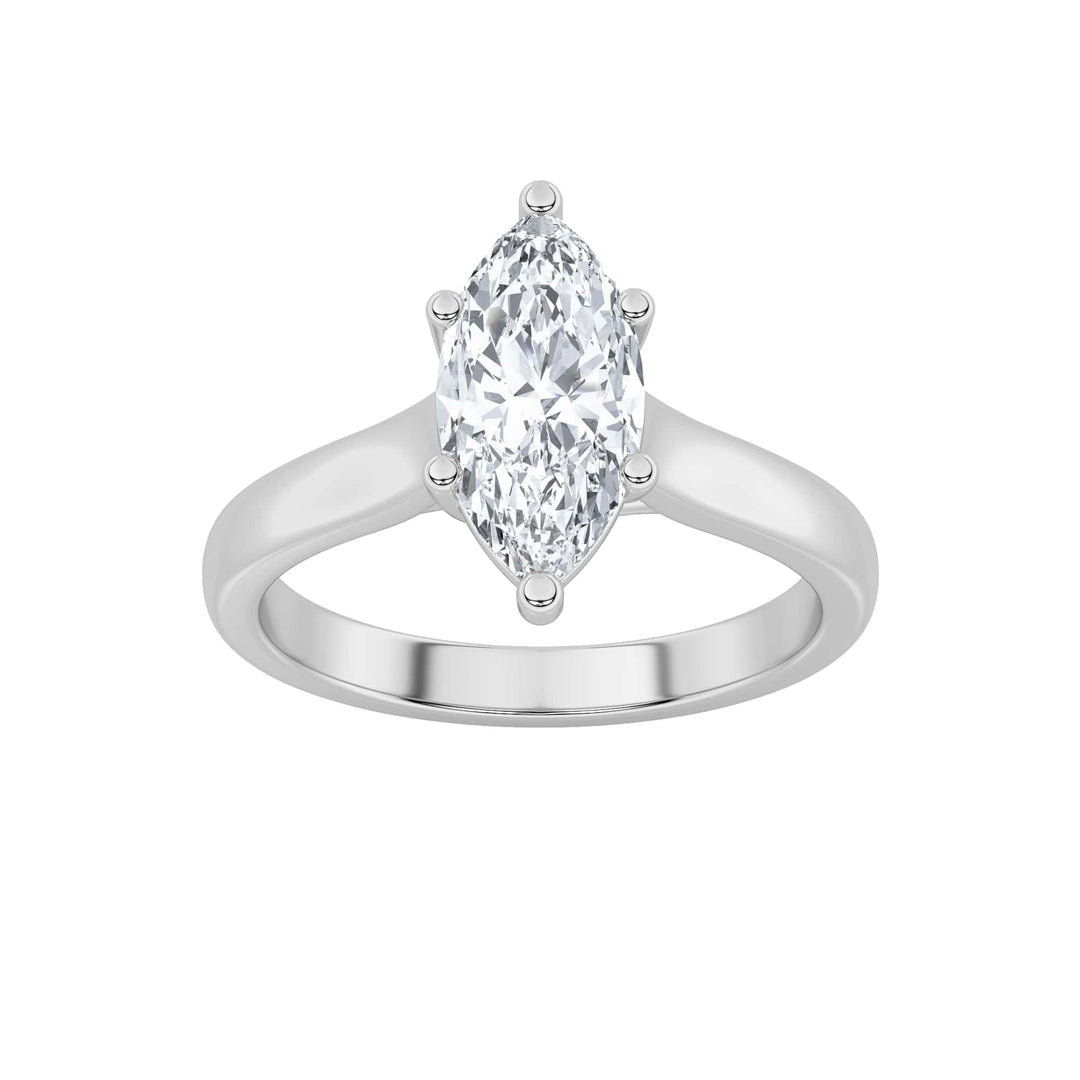 V-Prong Marquise Solitaire