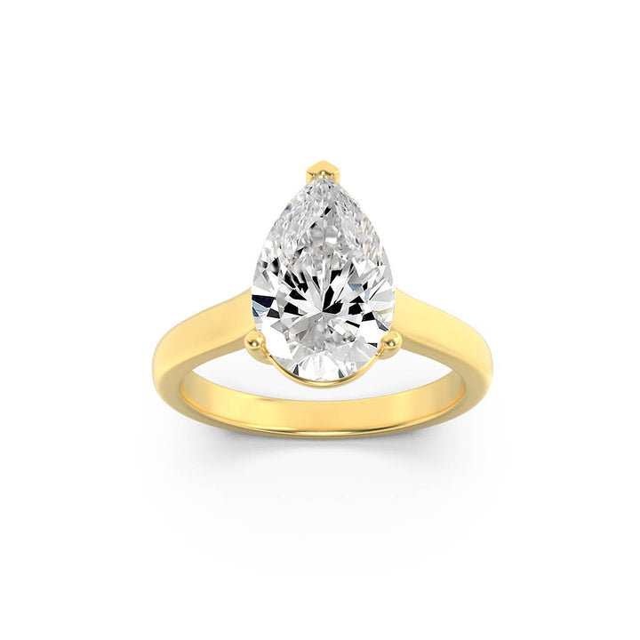 Three-Stone Round Center, Pear Sides