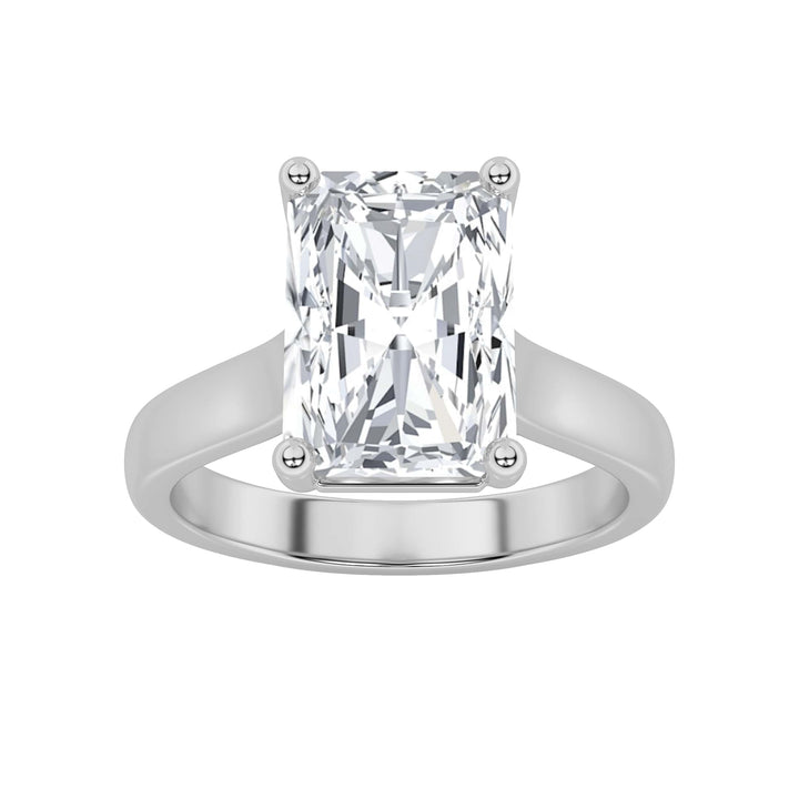 Radiant Cut Solitaire in White Gold