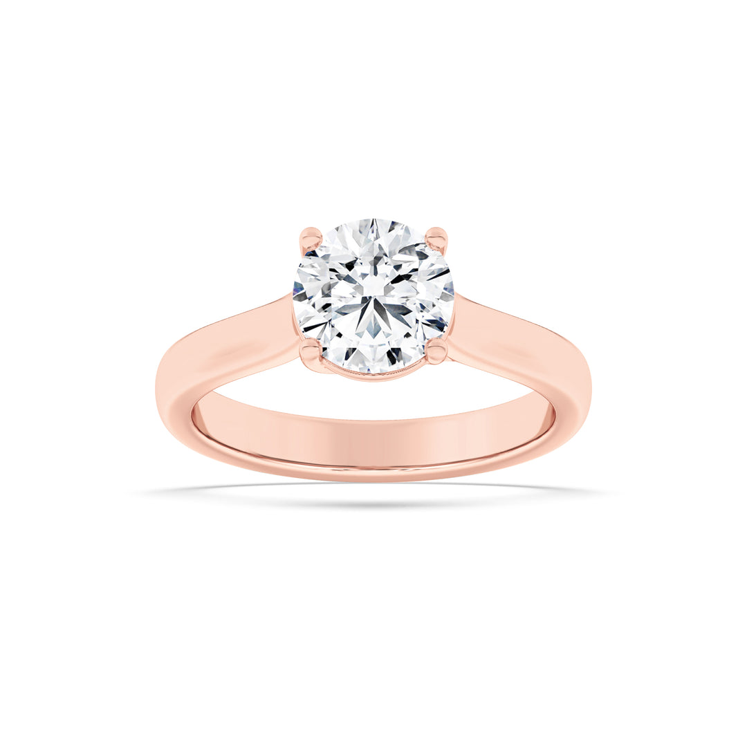 Round Solitaire Cathedral in Rose Gold