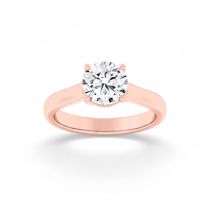 Wide Band Trellis Solitaire — Round