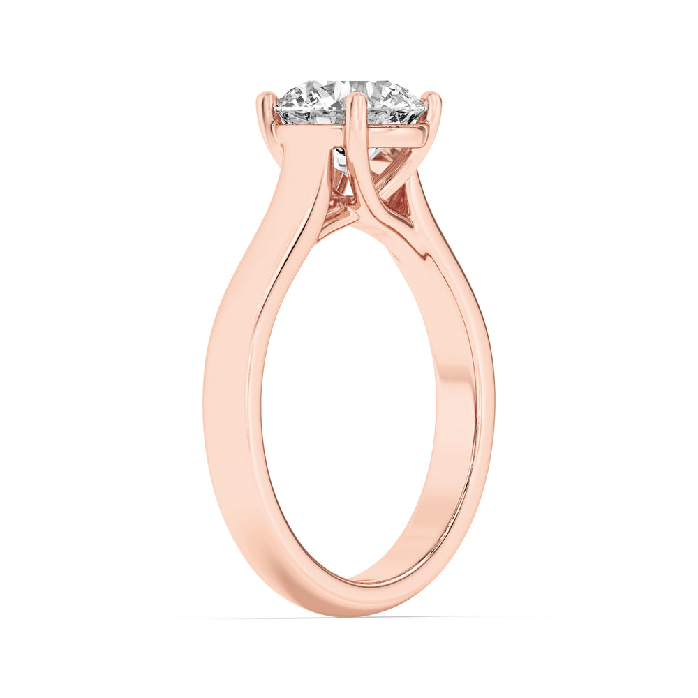 Wide Band Trellis Solitaire — Round — alt