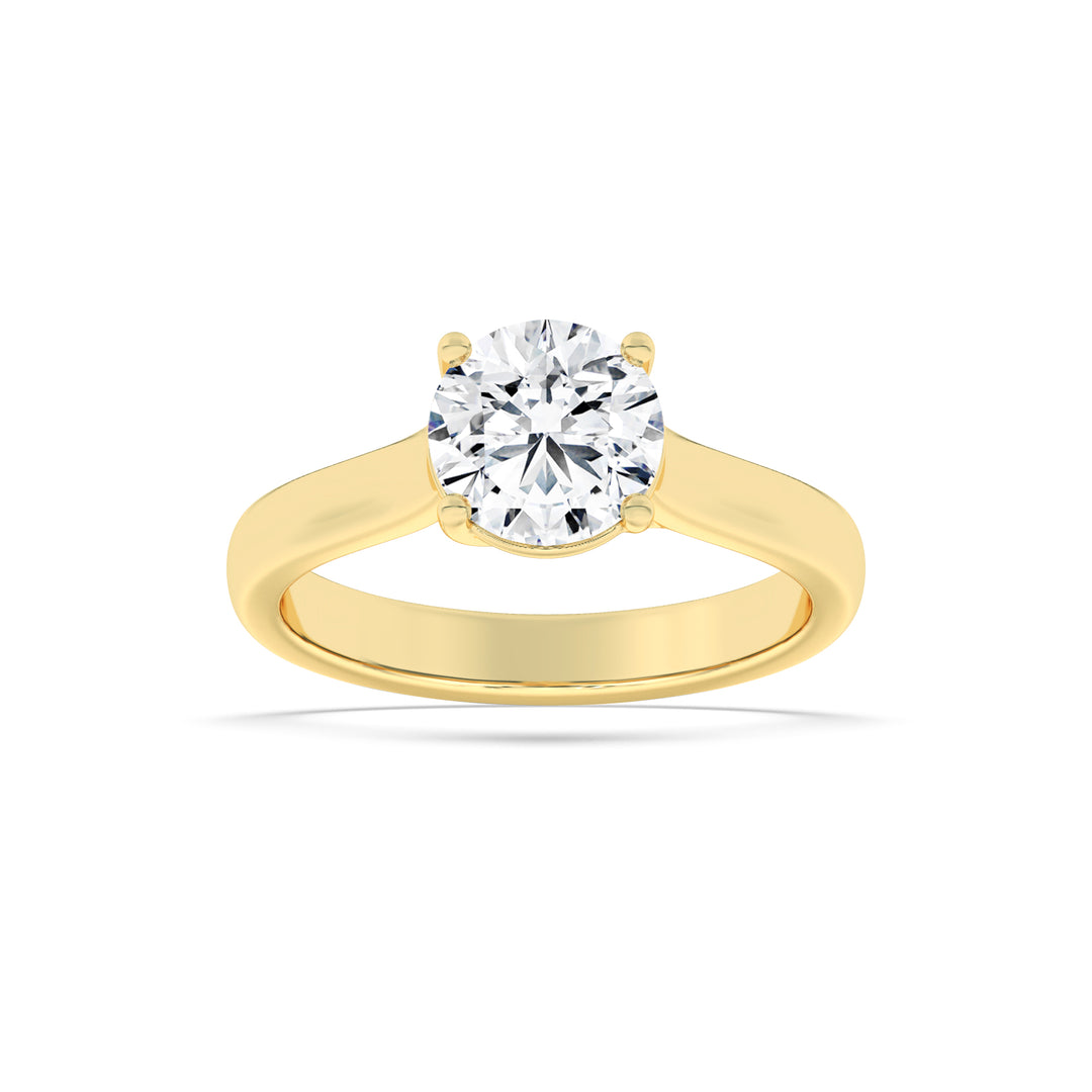 Six-Prong Tiffany-Style Round Solitaire