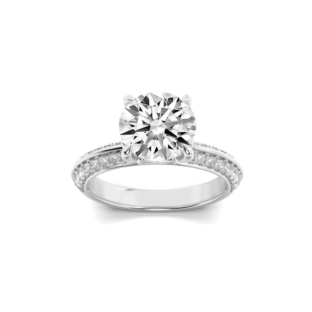 Pavé Band Round Solitaire
