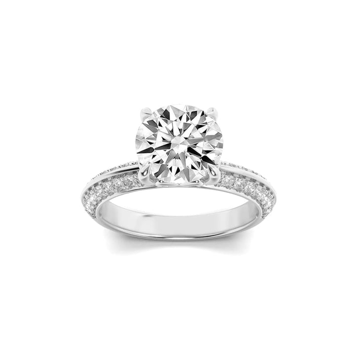 Pavé Band Round Solitaire