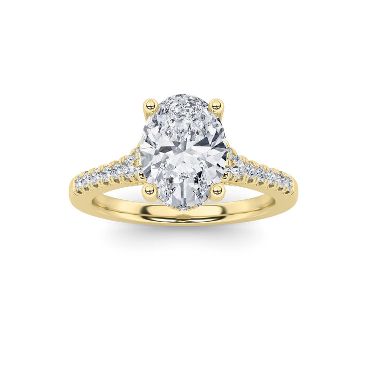Heart Hidden Halo in White Gold