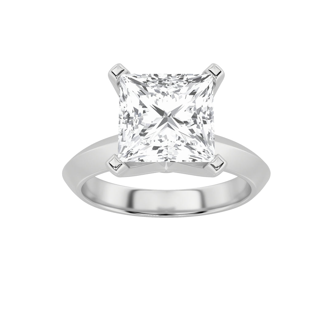 Princess Cut Solitaire in White Gold