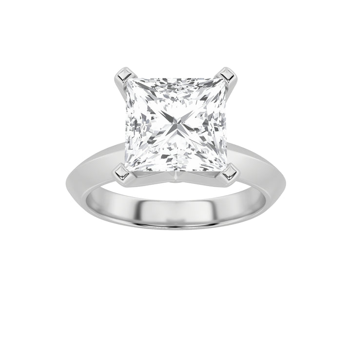 Princess Cut Solitaire in White Gold