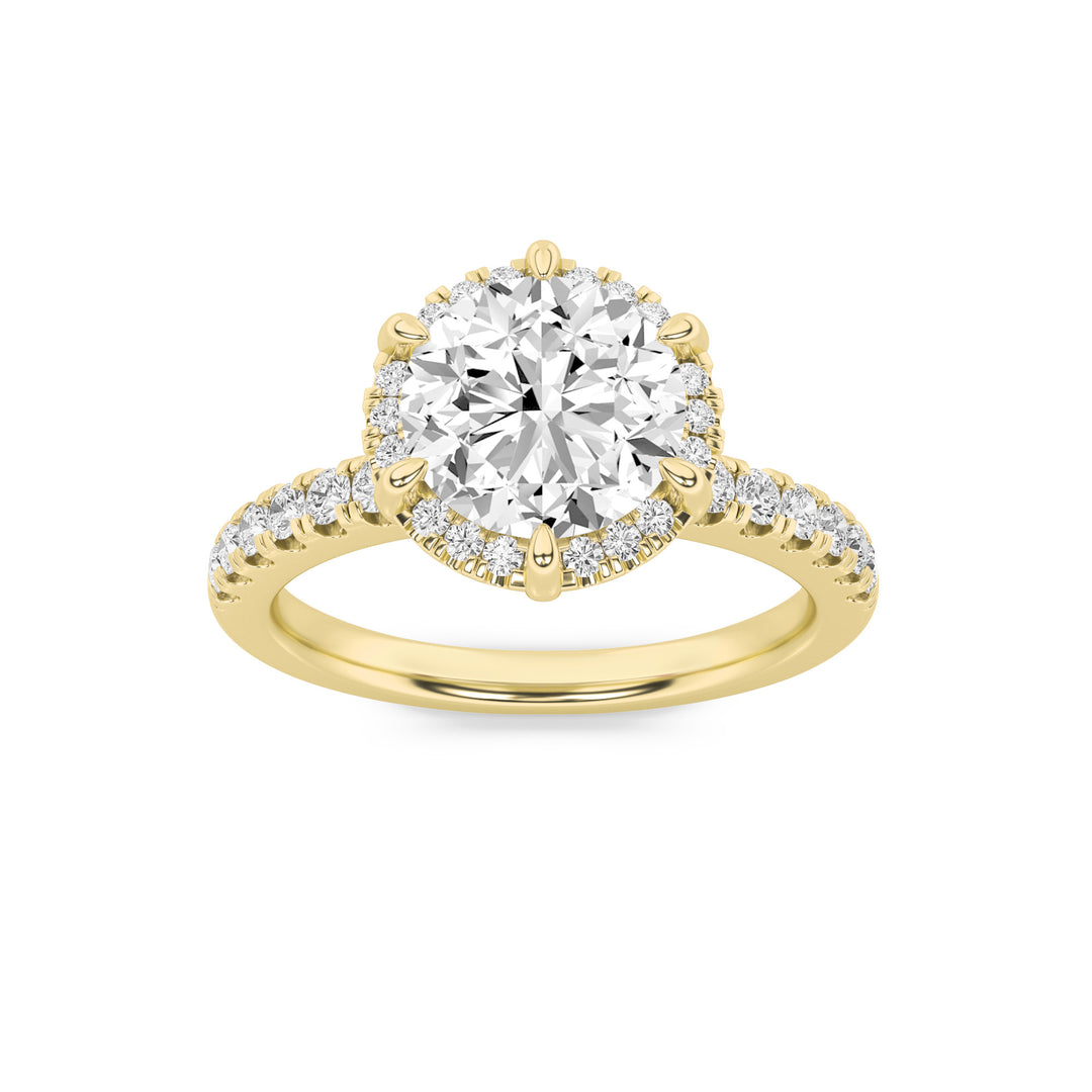 Halo Round Engagement Ring