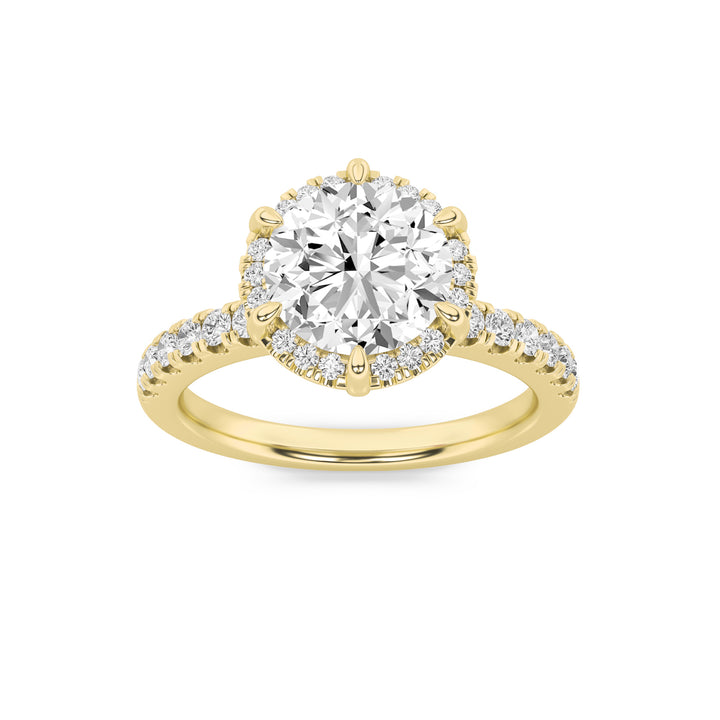 Halo Round Engagement Ring