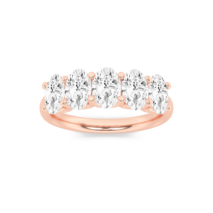Five Stone Oval Anniversary Ring