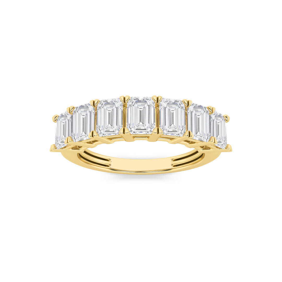Five Stone Emerald Cut Anniversary Ring