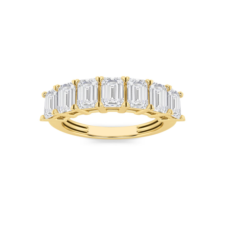 Five Stone Emerald Cut Anniversary Ring