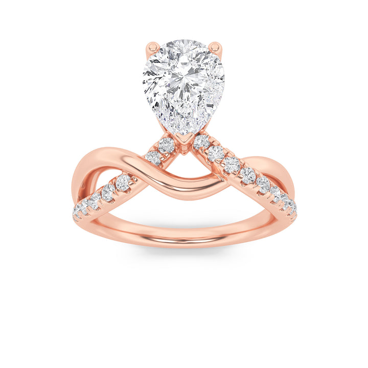 Pear Solitaire in Rose Gold