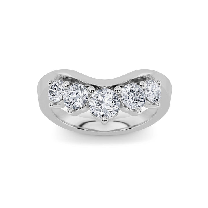 Five-Stone Anniversary-Style ER (Round) in White Gold