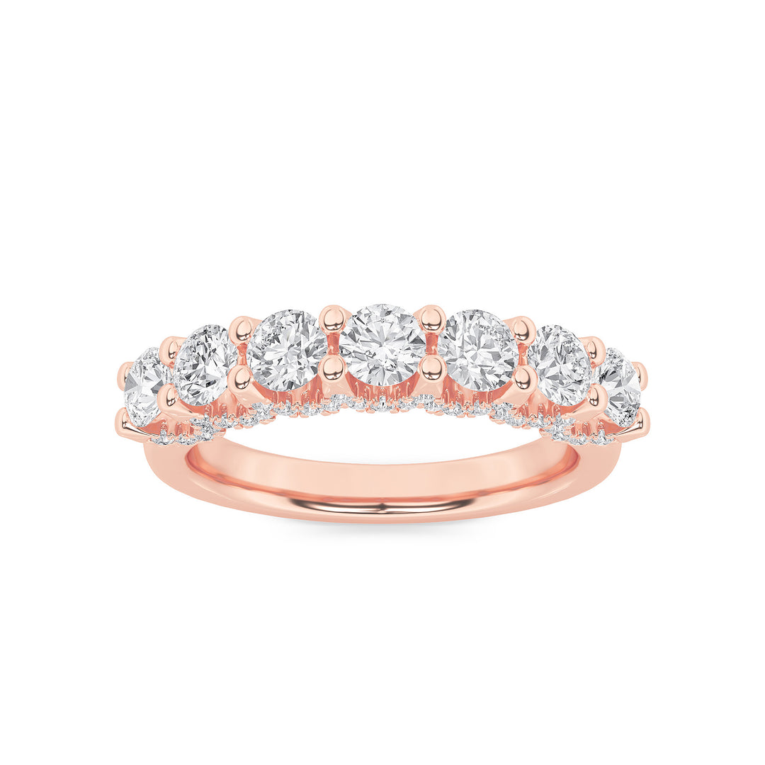 Halo Round Engagement Ring in Rose Gold