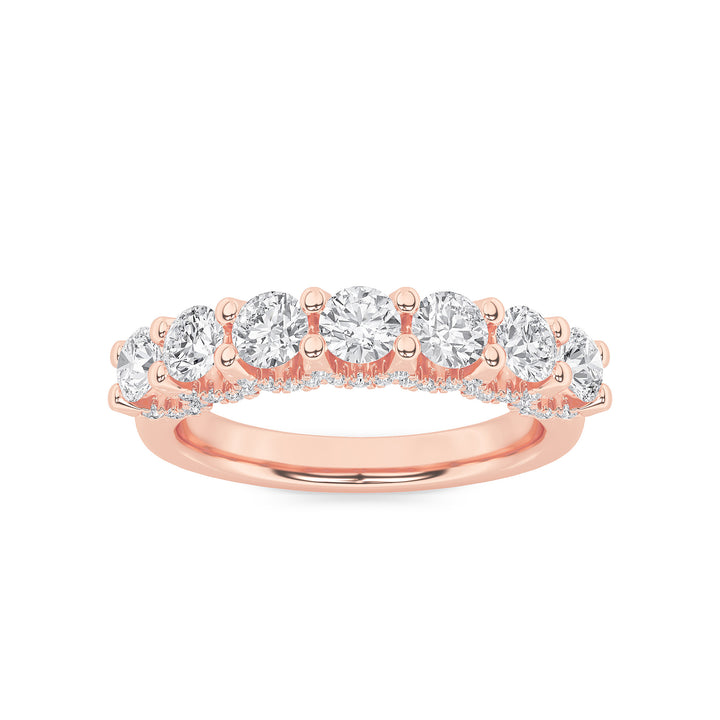 Halo Round Engagement Ring in Rose Gold