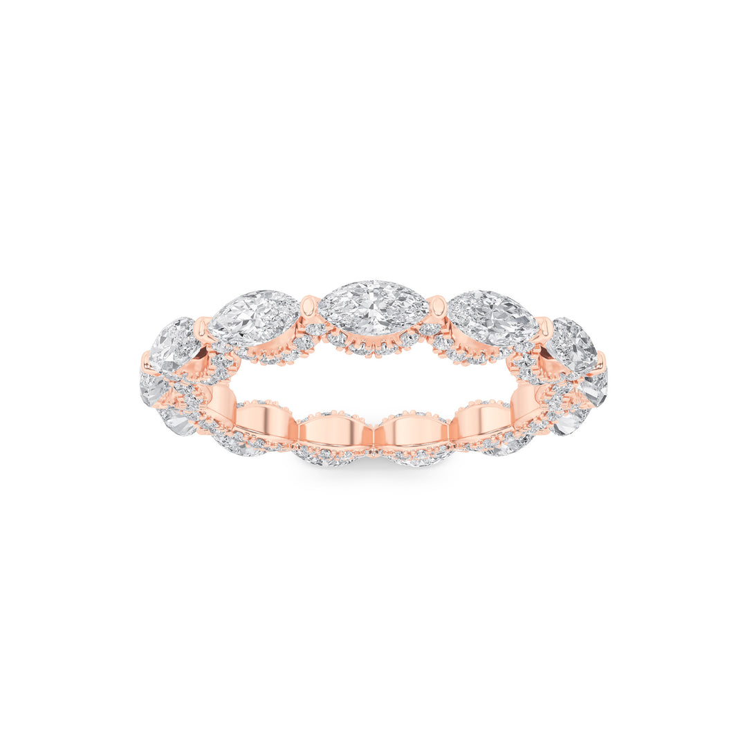 Marquise Cut Eternity Band in Rose Gold