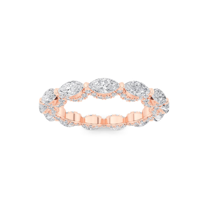 Marquise Cut Eternity Band in Rose Gold