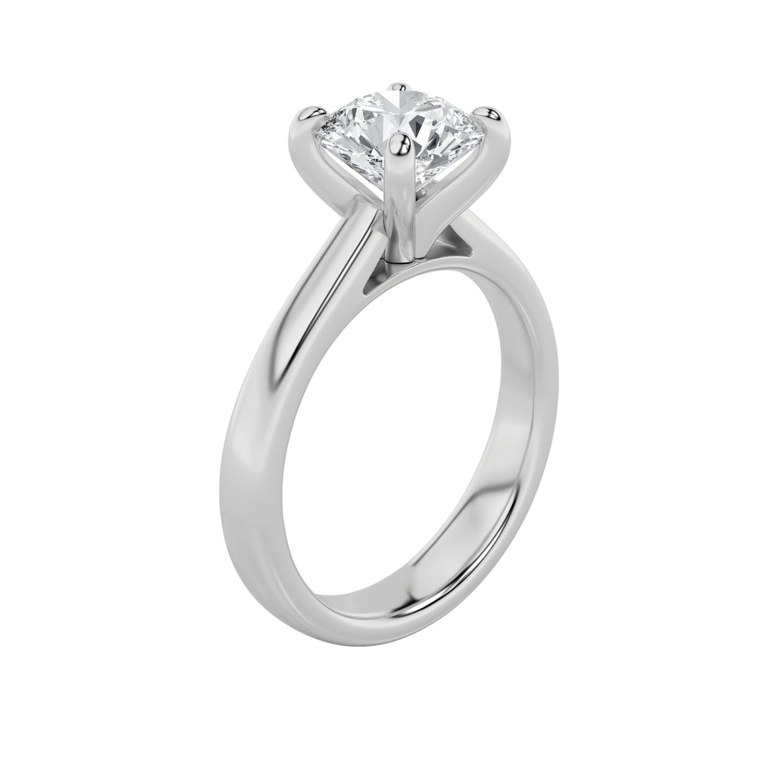 Slender Vine Six-Prong Solitaire in White Gold