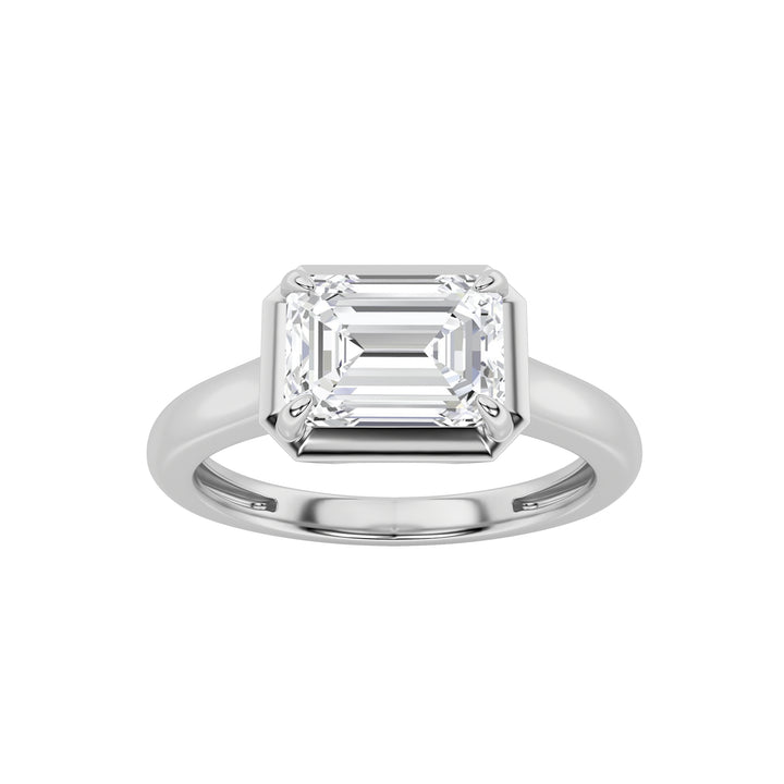 Emerald Cut Solitaire in Rose Gold