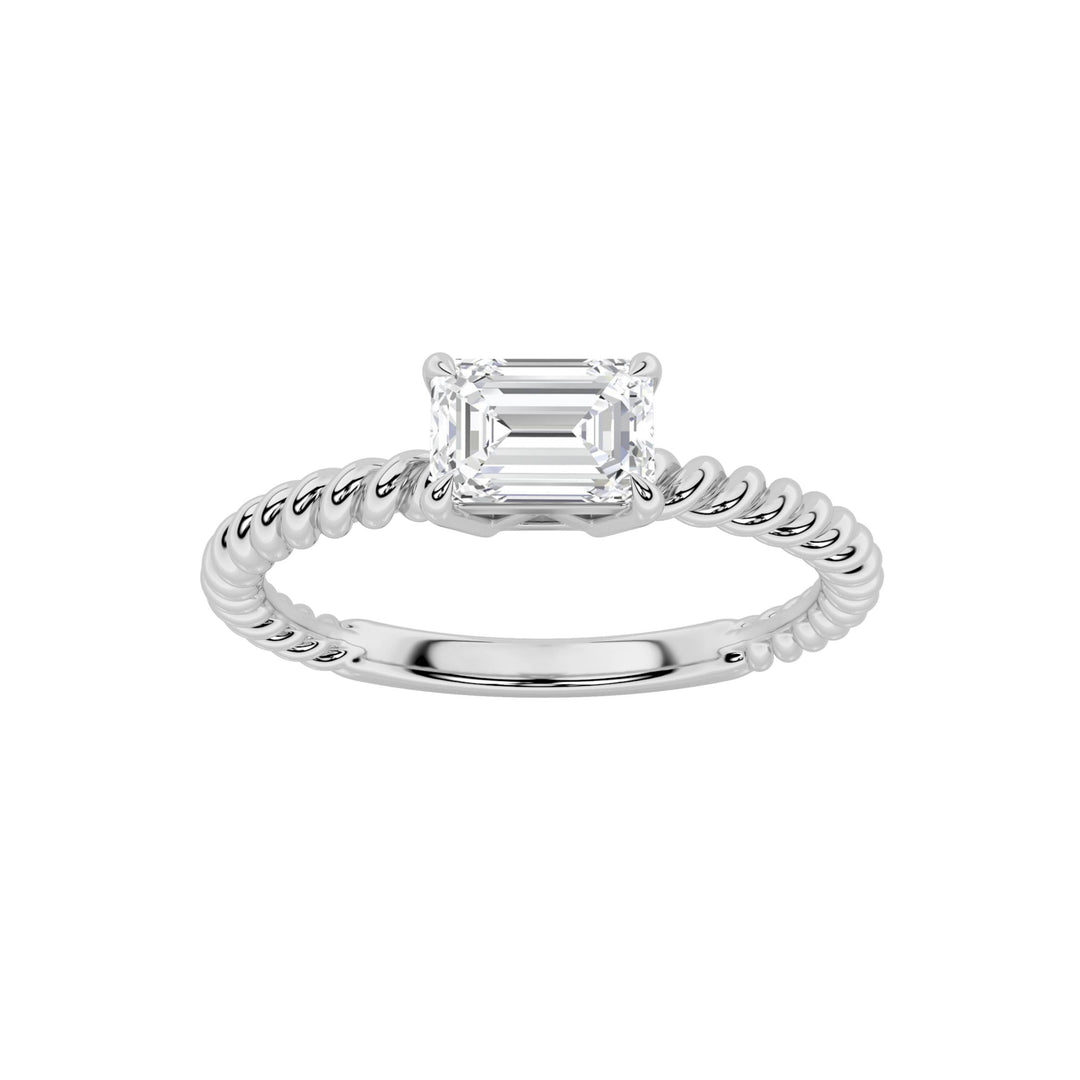 Stackable Diamond Crown Band in White Gold