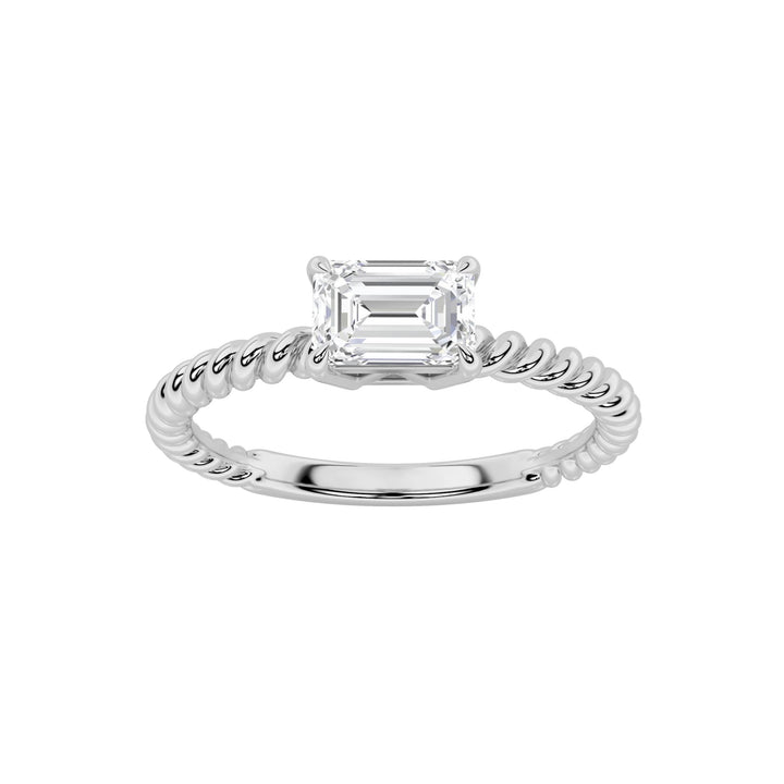 Stackable Curved Eternity (V-Shape) in White Gold