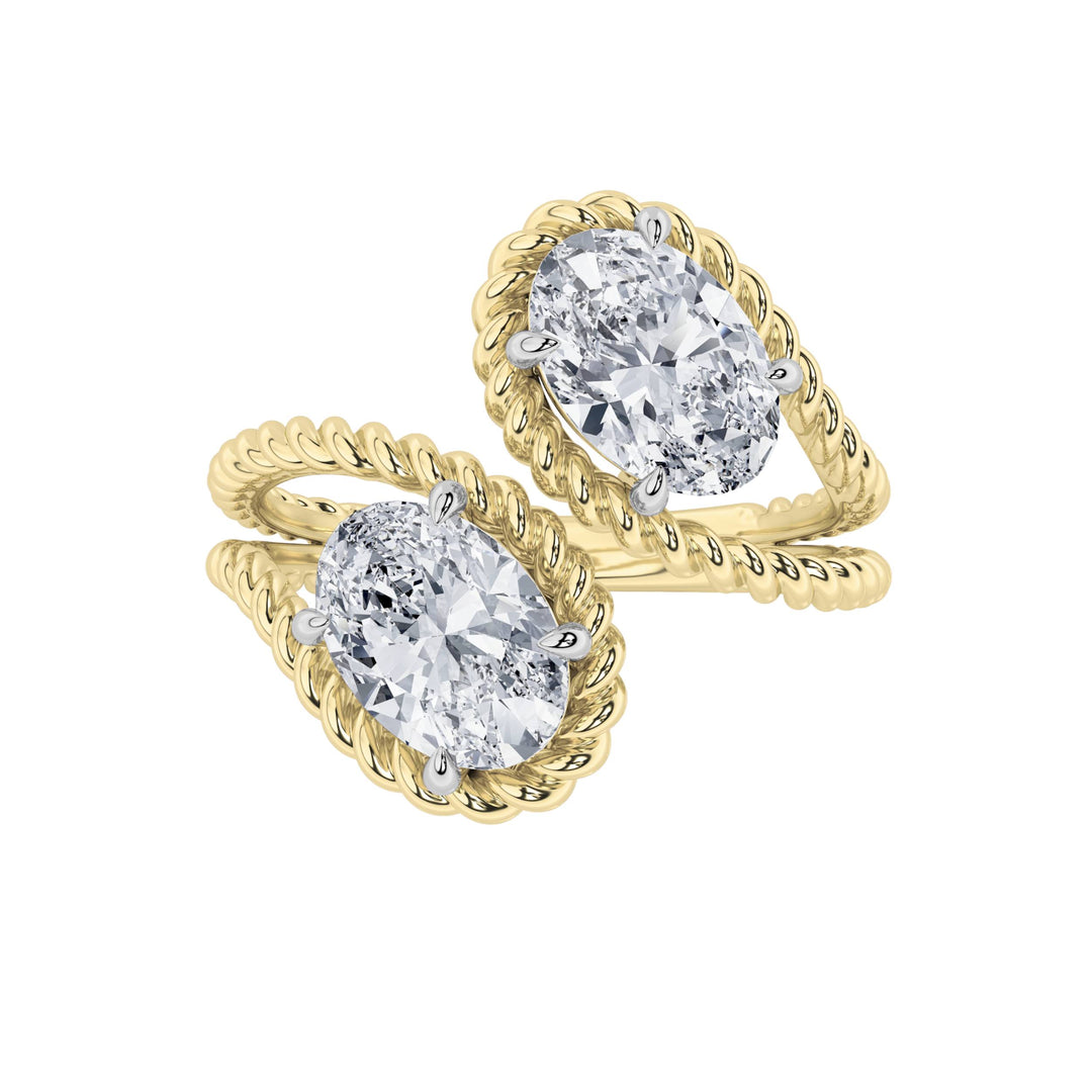 Toi et Moi — Oval + Emerald in White Gold
