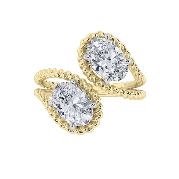 Toi et Moi — Oval + Emerald in White Gold