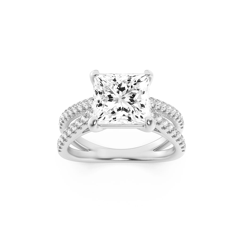 Princess Cut Eternity Band in White Gold