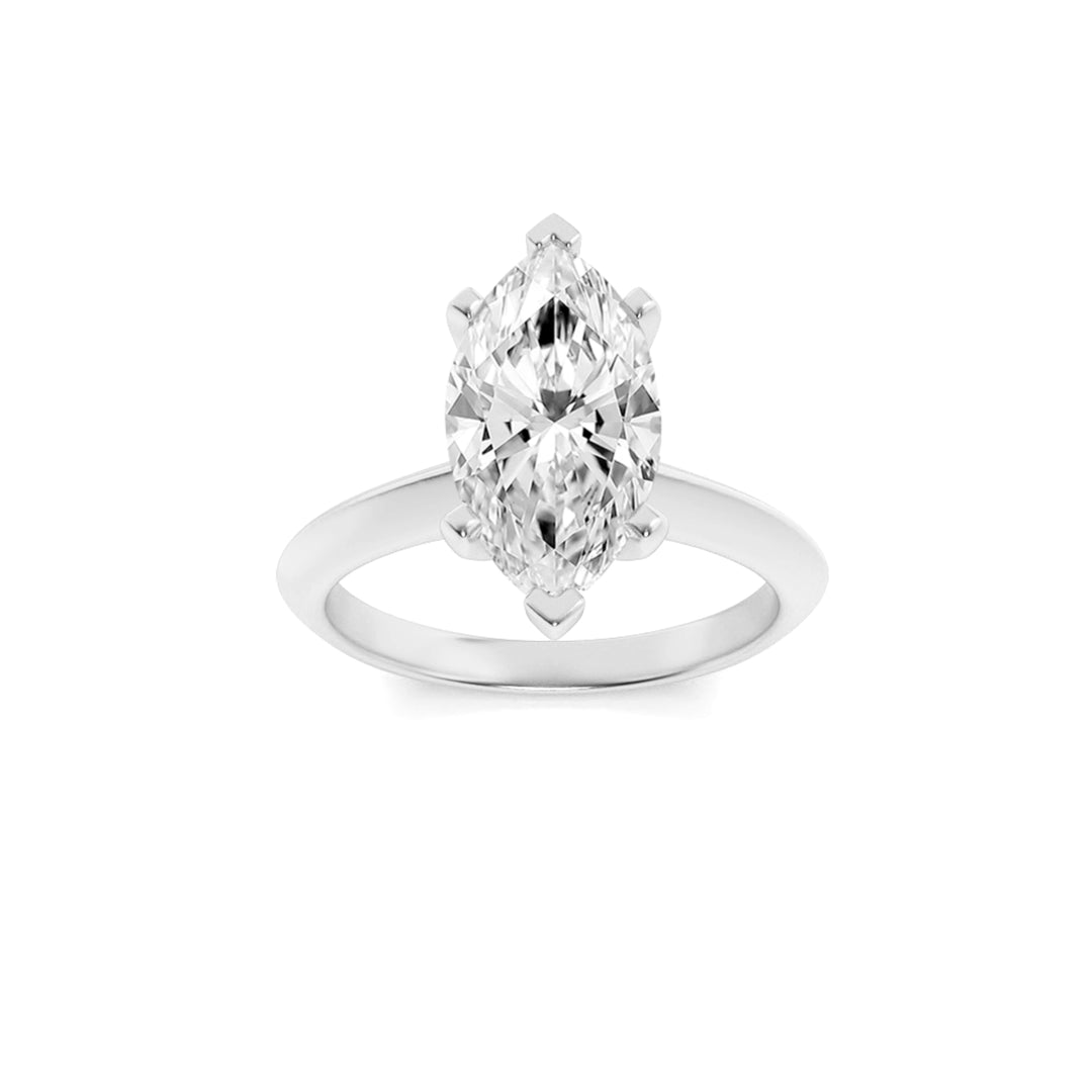 V-Prong Marquise Solitaire