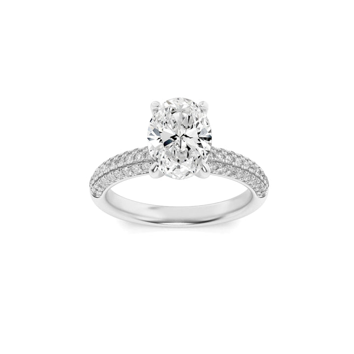 Three-Stone Oval in Rose Gold