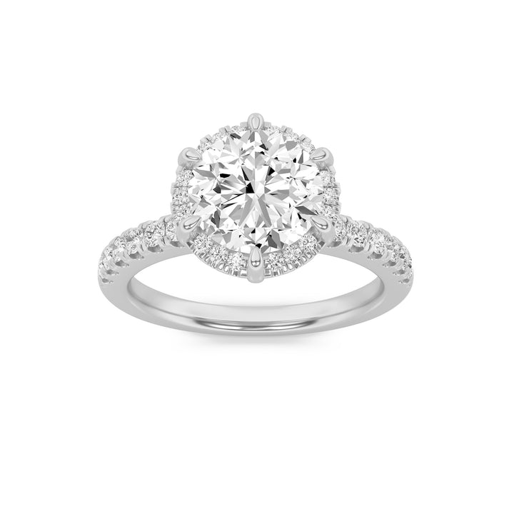Halo Round Engagement Ring