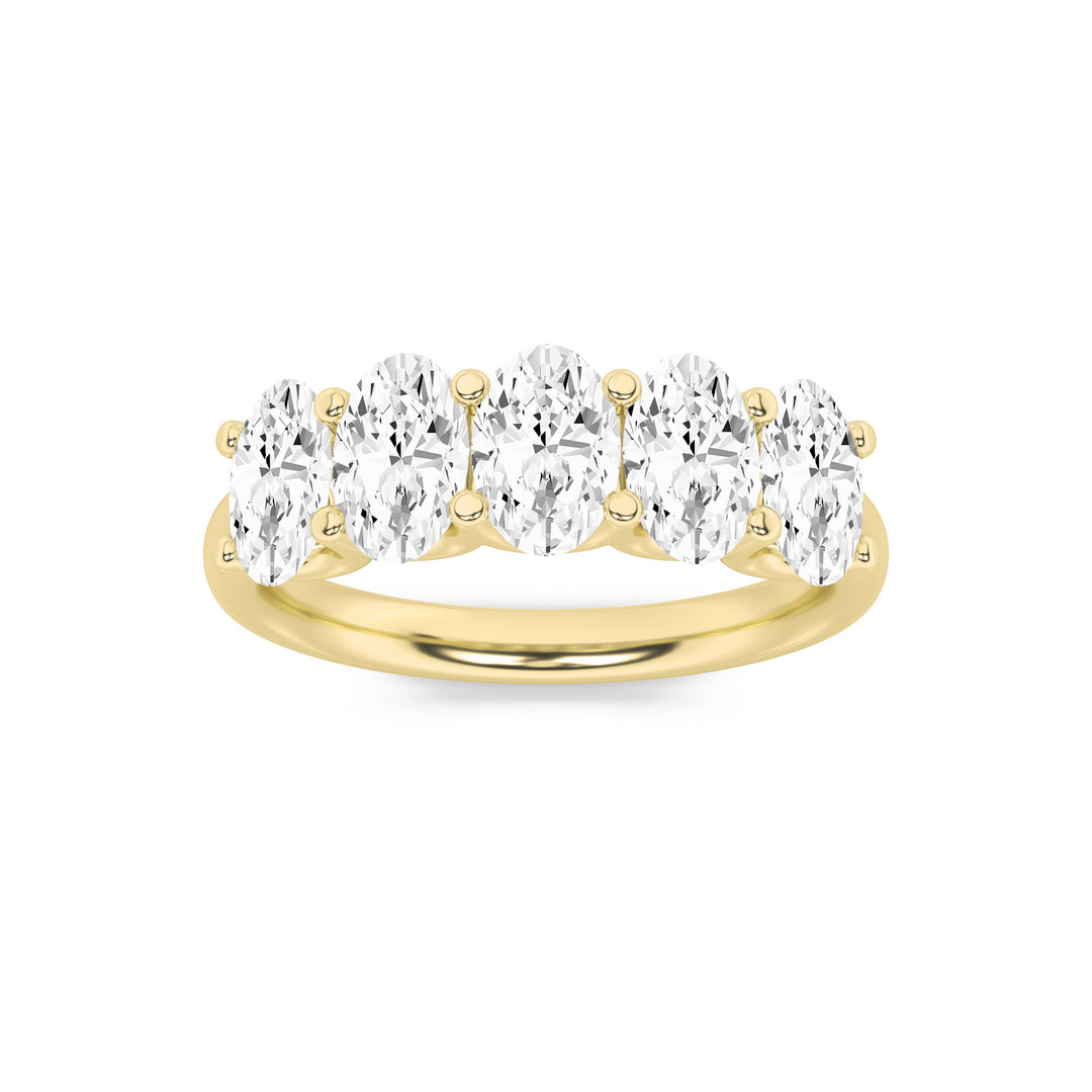 Five Stone Oval Anniversary Ring