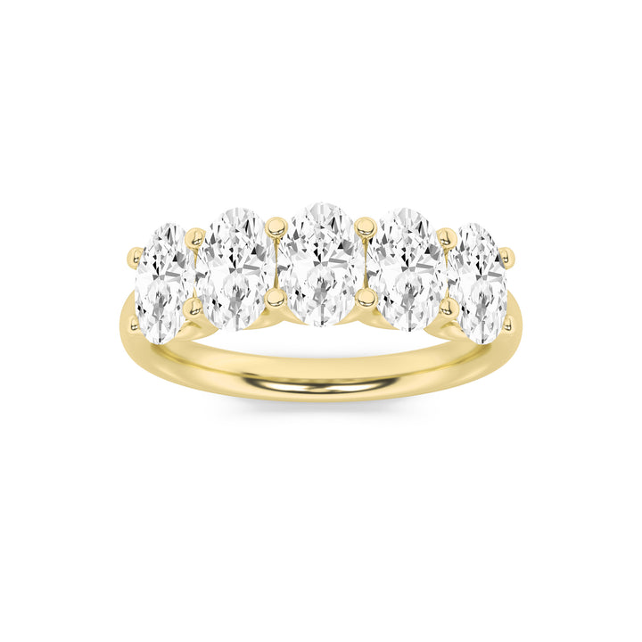 Five Stone Oval Anniversary Ring