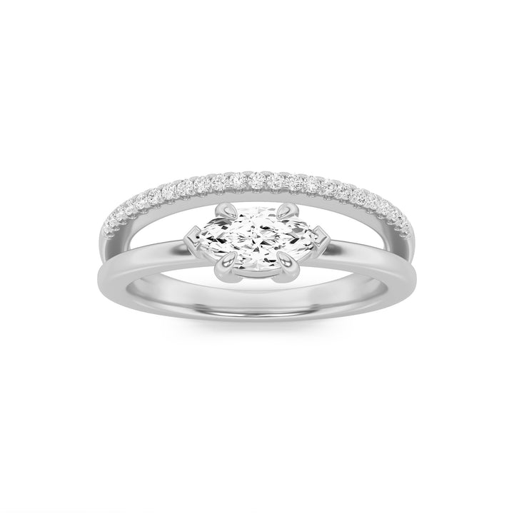 Half-Eternity Round Diamond Band in White Gold