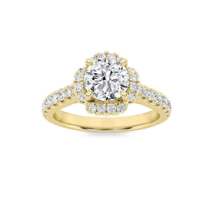 Halo Round Engagement Ring