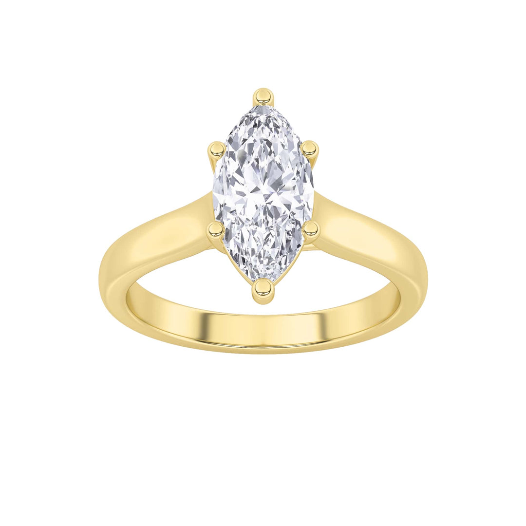Marquise Diamond Wedding Band — Women's