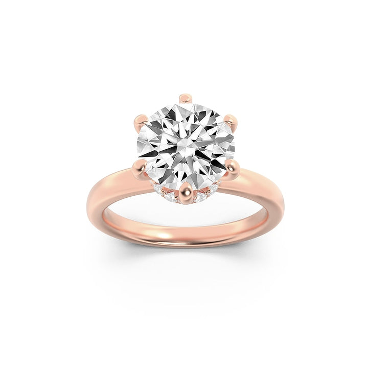 Hidden Halo Round in Rose Gold
