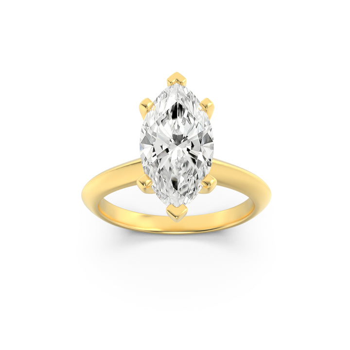 V-Prong Marquise Solitaire