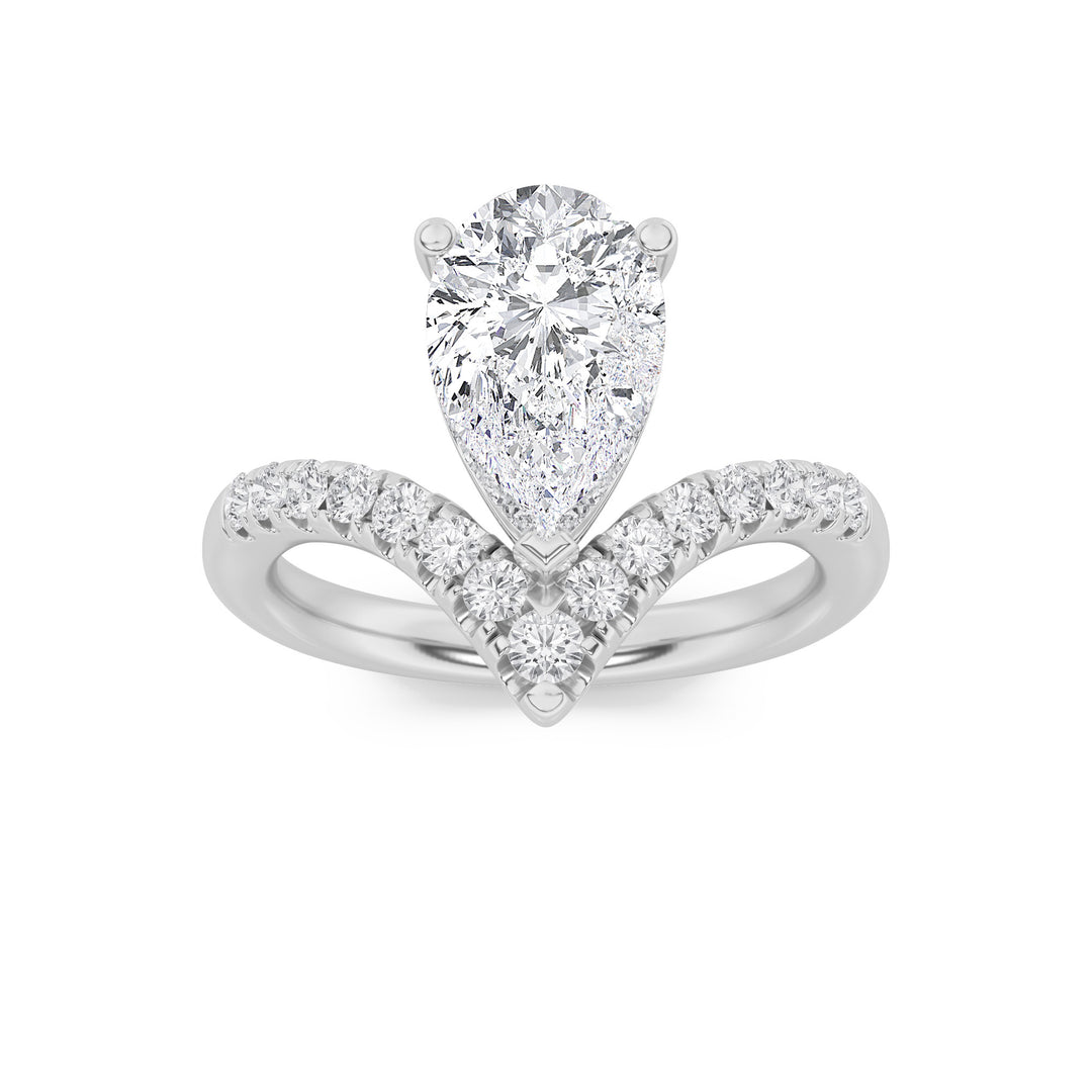 Pavé Band Round Solitaire