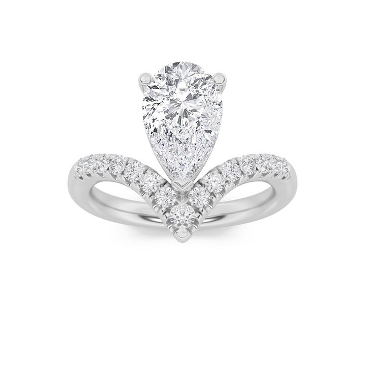 Pavé Band Round Solitaire