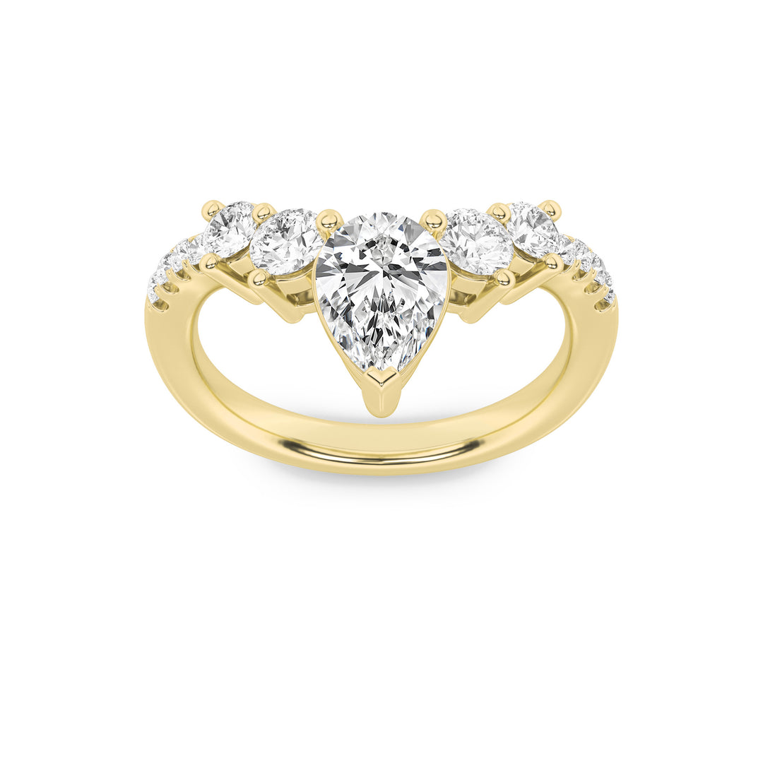 Pear Diamond Anniversary Ring (North-South)