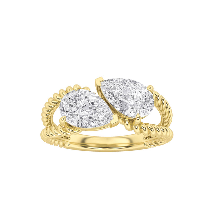 Toi et Moi — Emerald + Pear in White Gold