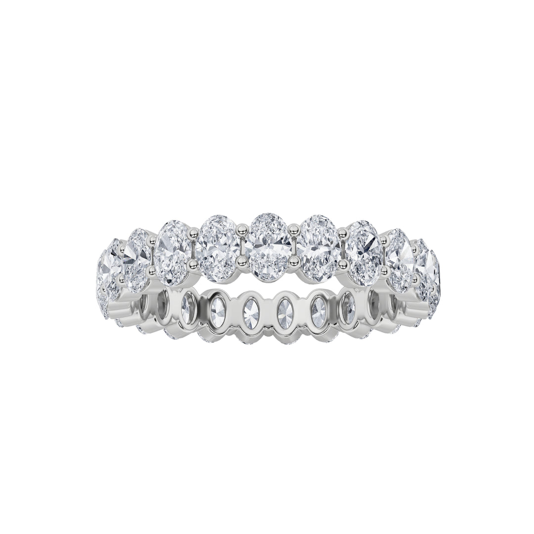 Mixed-Cut Alternating Eternity in White Gold