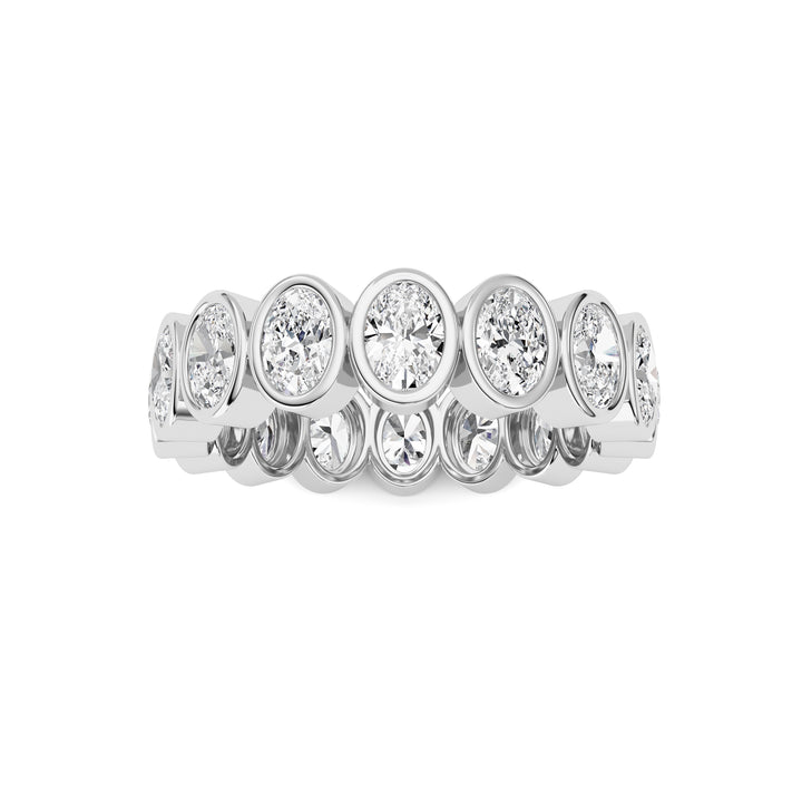 Oval Cut Eternity Band in White Gold