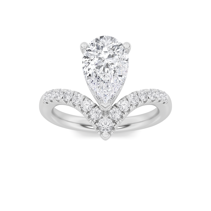 Pavé Band Round Solitaire