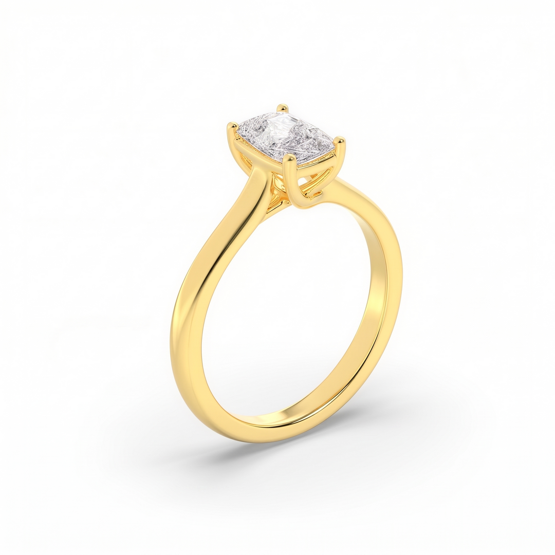 Cathedral Cushion Solitaire